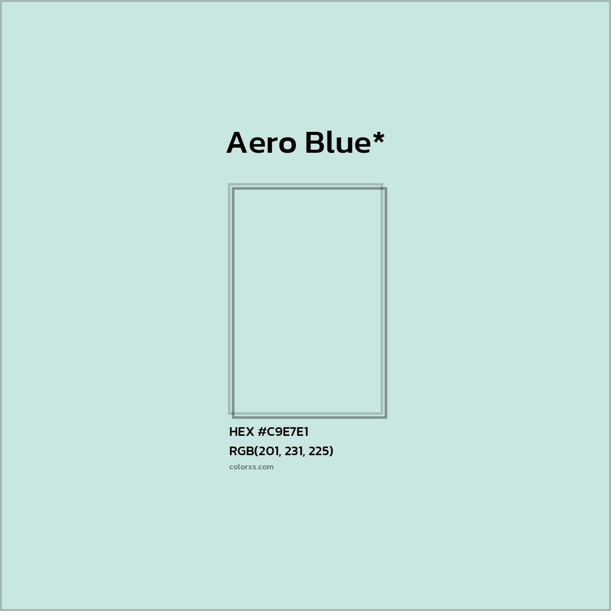 HEX #C9E7E1 Color Name, Color Code, Palettes, Similar Paints, Images