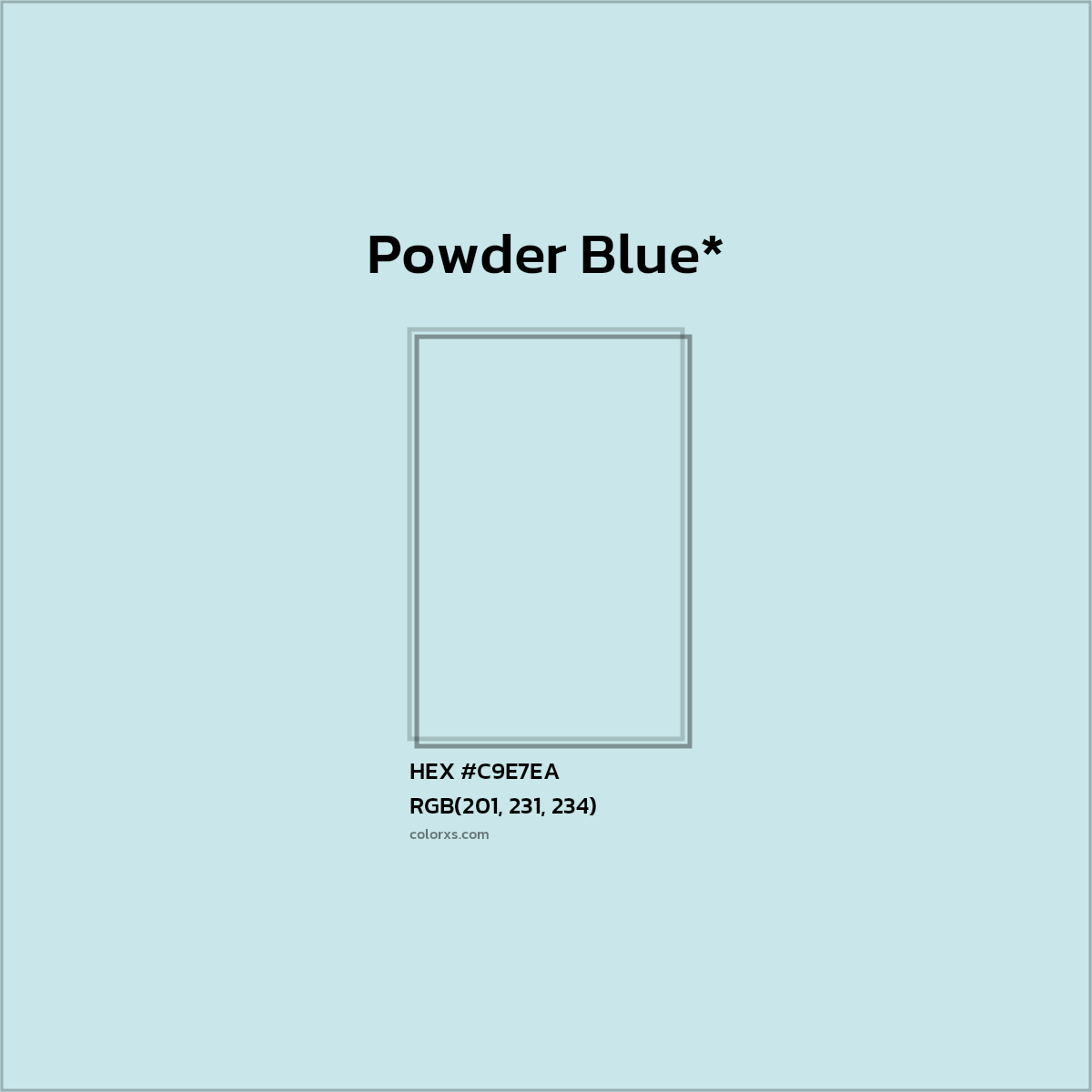 HEX #C9E7EA Color Name, Color Code, Palettes, Similar Paints, Images
