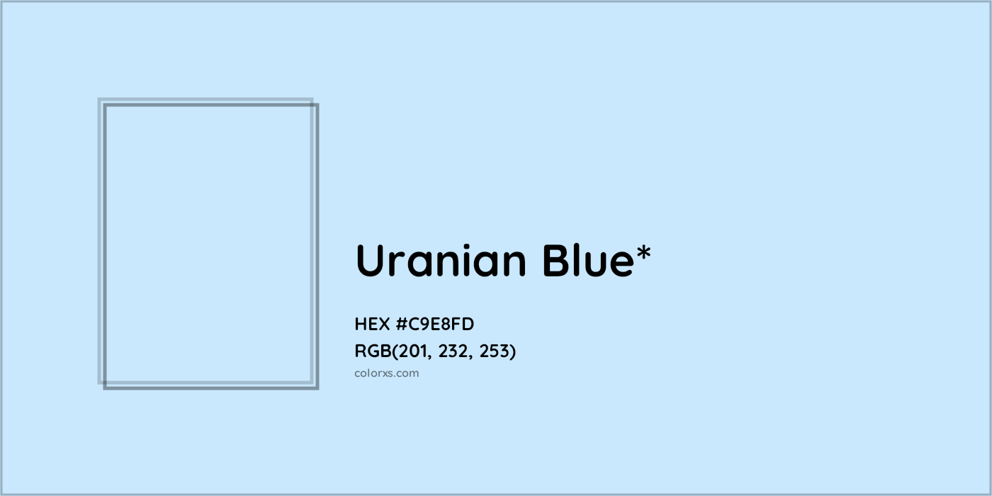 HEX #C9E8FD Color Name, Color Code, Palettes, Similar Paints, Images