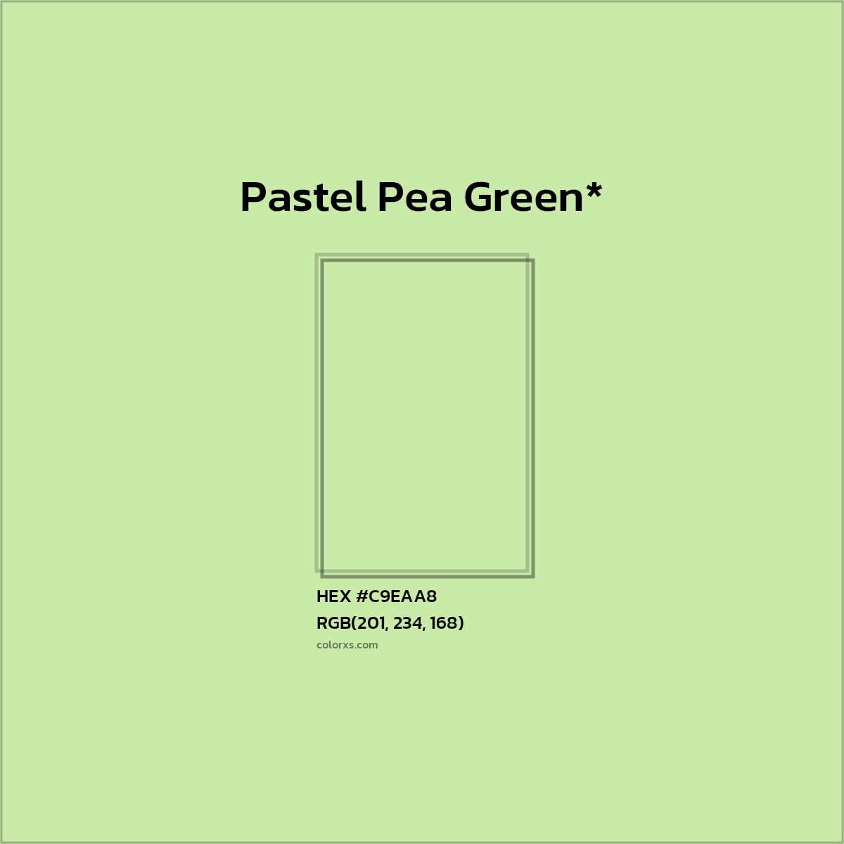 HEX #C9EAA8 Color Name, Color Code, Palettes, Similar Paints, Images