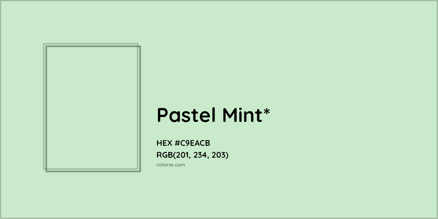 HEX #C9EACB Color Name, Color Code, Palettes, Similar Paints, Images