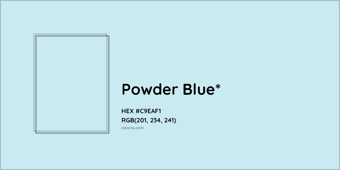 HEX #C9EAF1 Color Name, Color Code, Palettes, Similar Paints, Images