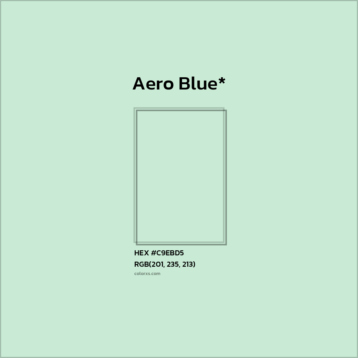 HEX #C9EBD5 Color Name, Color Code, Palettes, Similar Paints, Images