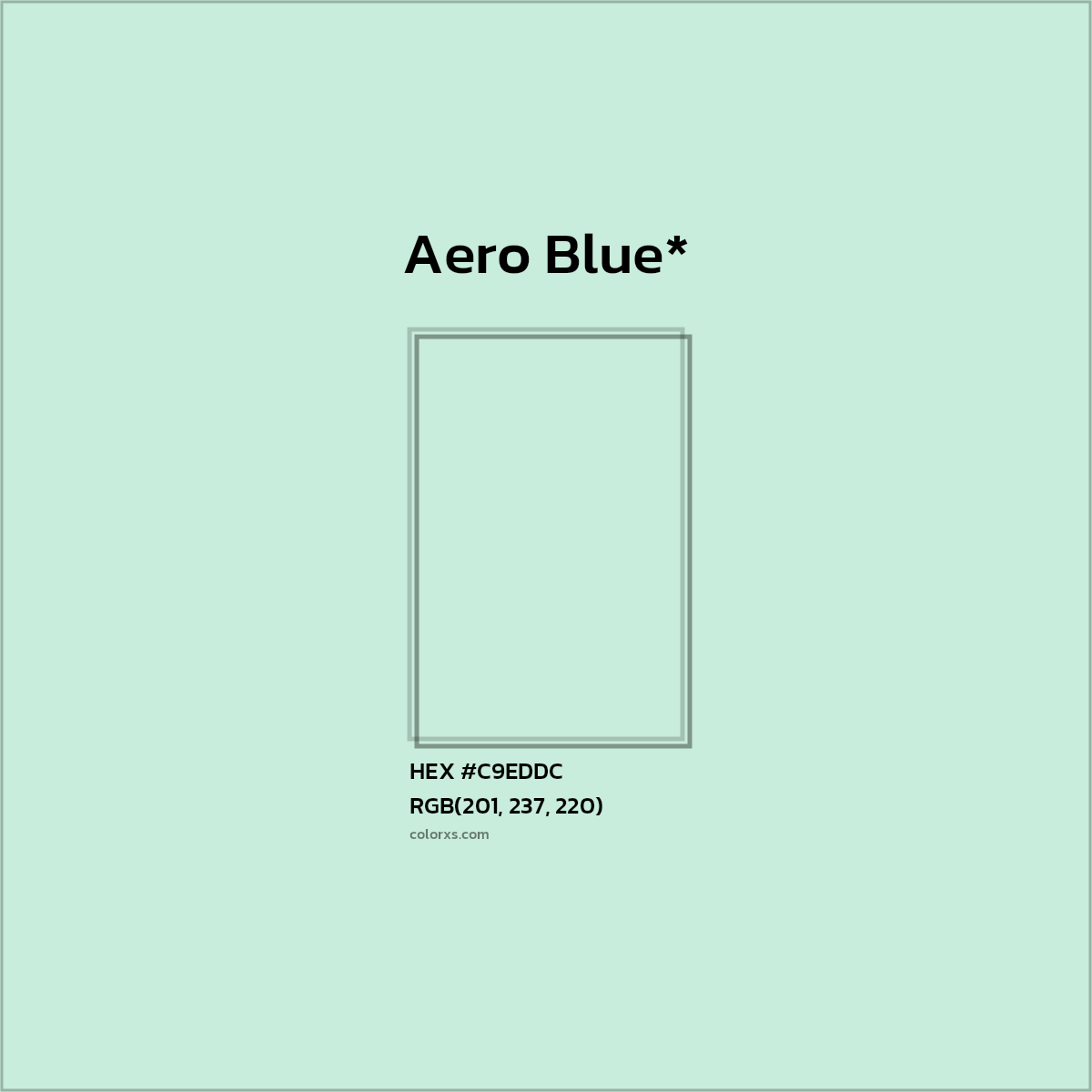 HEX #C9EDDC Color Name, Color Code, Palettes, Similar Paints, Images