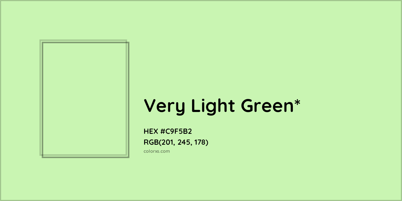 HEX #C9F5B2 Color Name, Color Code, Palettes, Similar Paints, Images
