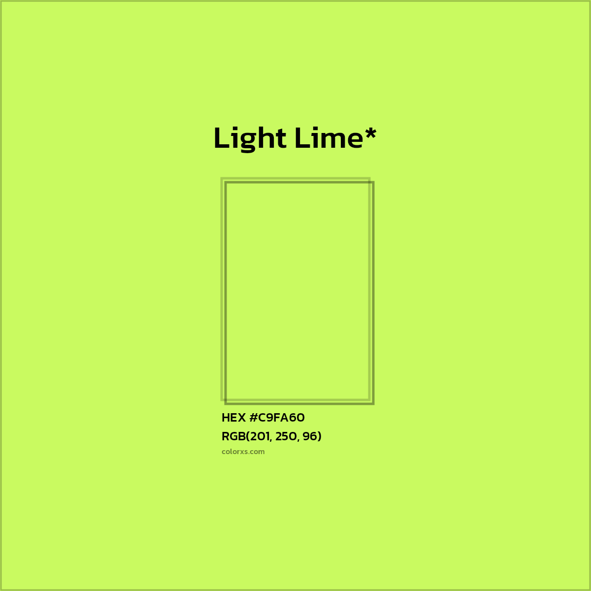 HEX #C9FA60 Color Name, Color Code, Palettes, Similar Paints, Images