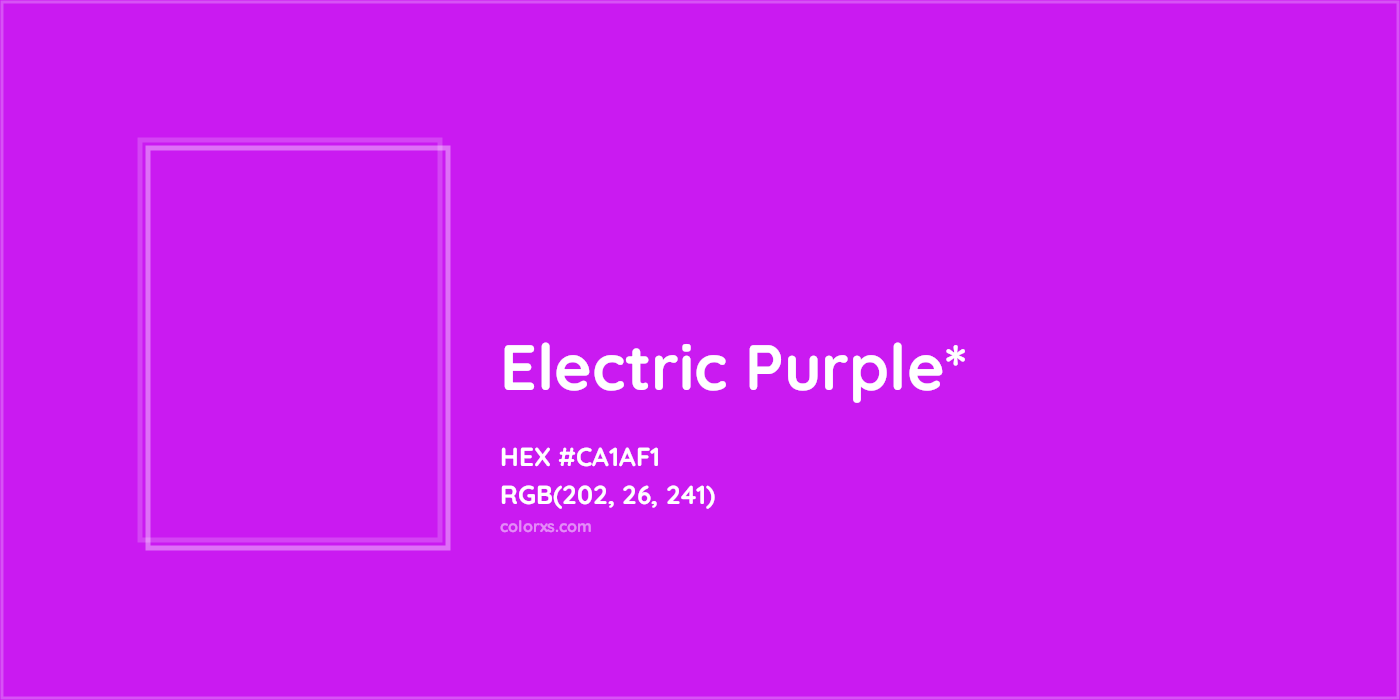 HEX #CA1AF1 Color Name, Color Code, Palettes, Similar Paints, Images