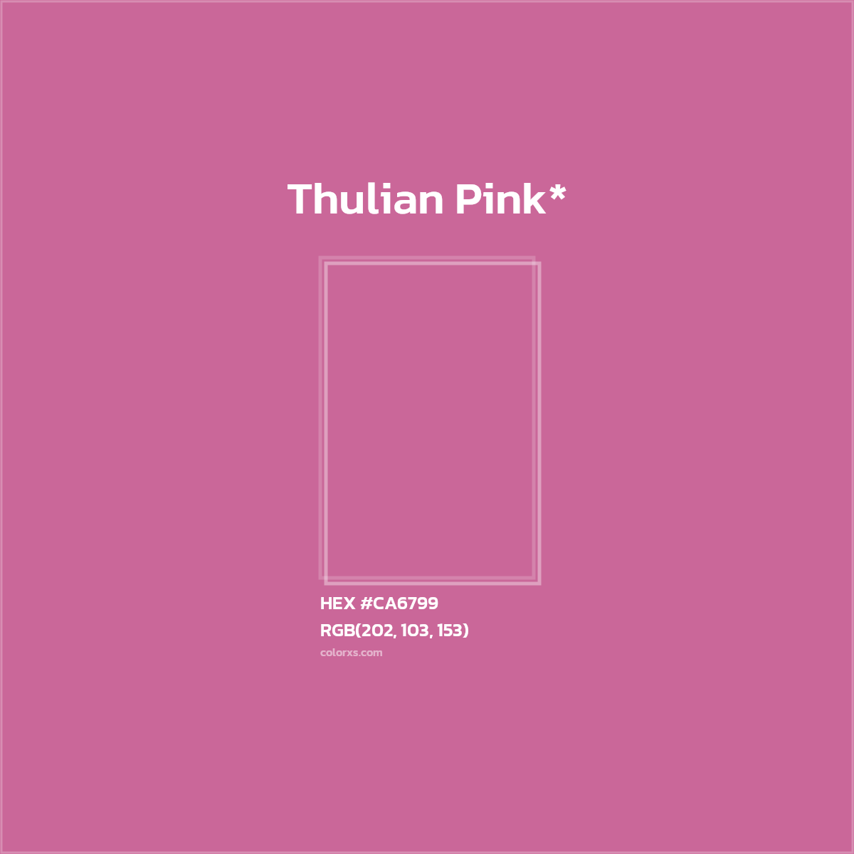 HEX #CA6799 Color Name, Color Code, Palettes, Similar Paints, Images