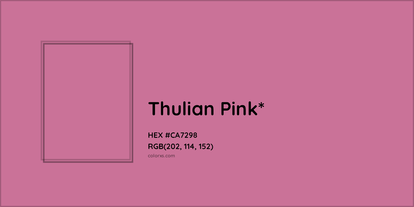HEX #CA7298 Color Name, Color Code, Palettes, Similar Paints, Images