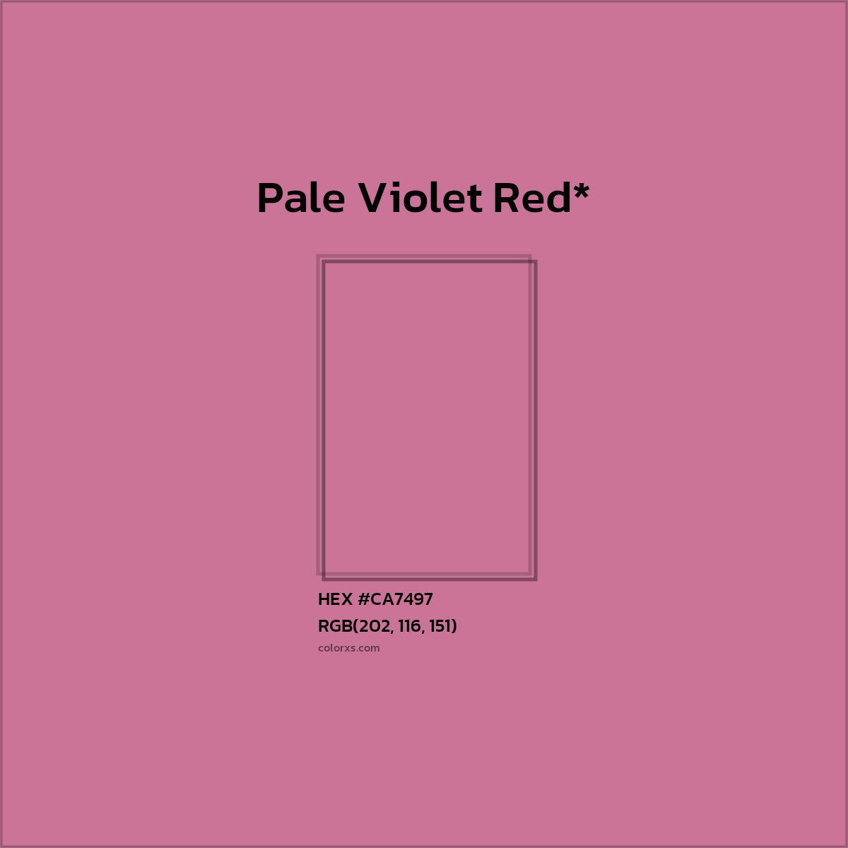 HEX #CA7497 Color Name, Color Code, Palettes, Similar Paints, Images