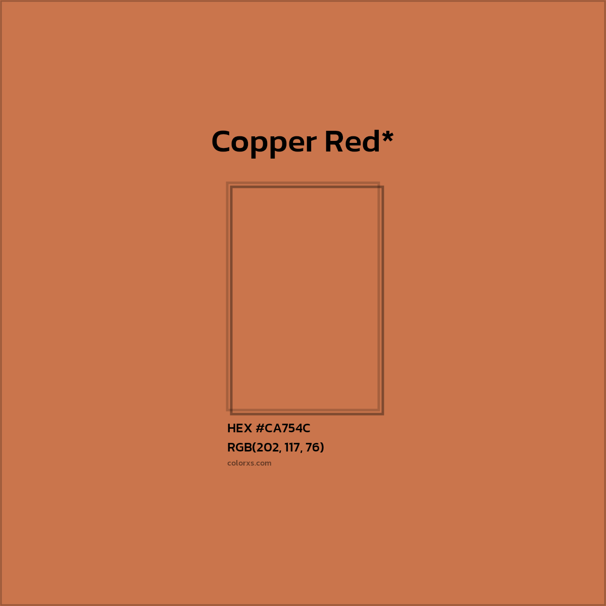 HEX #CA754C Color Name, Color Code, Palettes, Similar Paints, Images