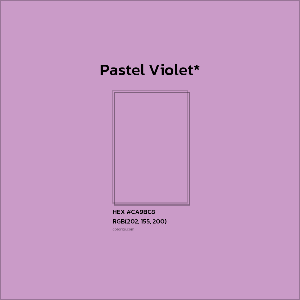 HEX #CA9BC8 Color Name, Color Code, Palettes, Similar Paints, Images