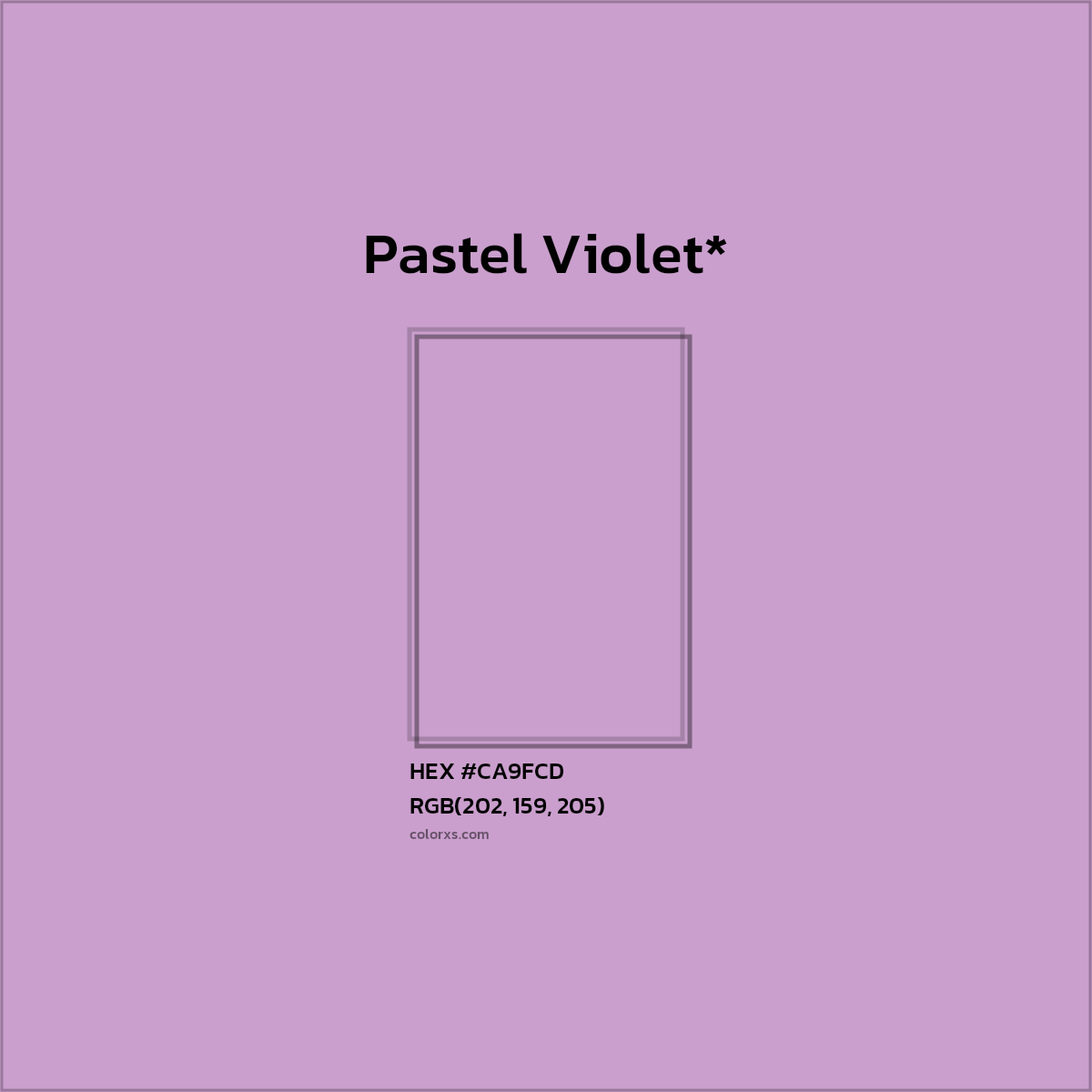HEX #CA9FCD Color Name, Color Code, Palettes, Similar Paints, Images