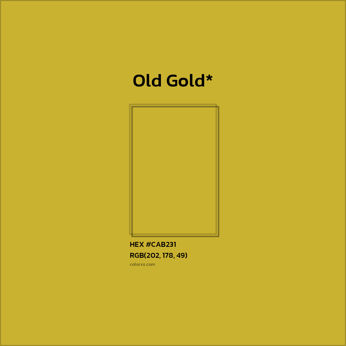 HEX #CAB231 Color Name, Color Code, Palettes, Similar Paints, Images