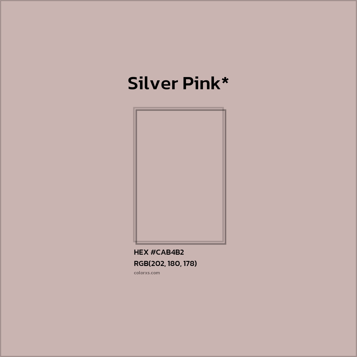 HEX #CAB4B2 Color Name, Color Code, Palettes, Similar Paints, Images