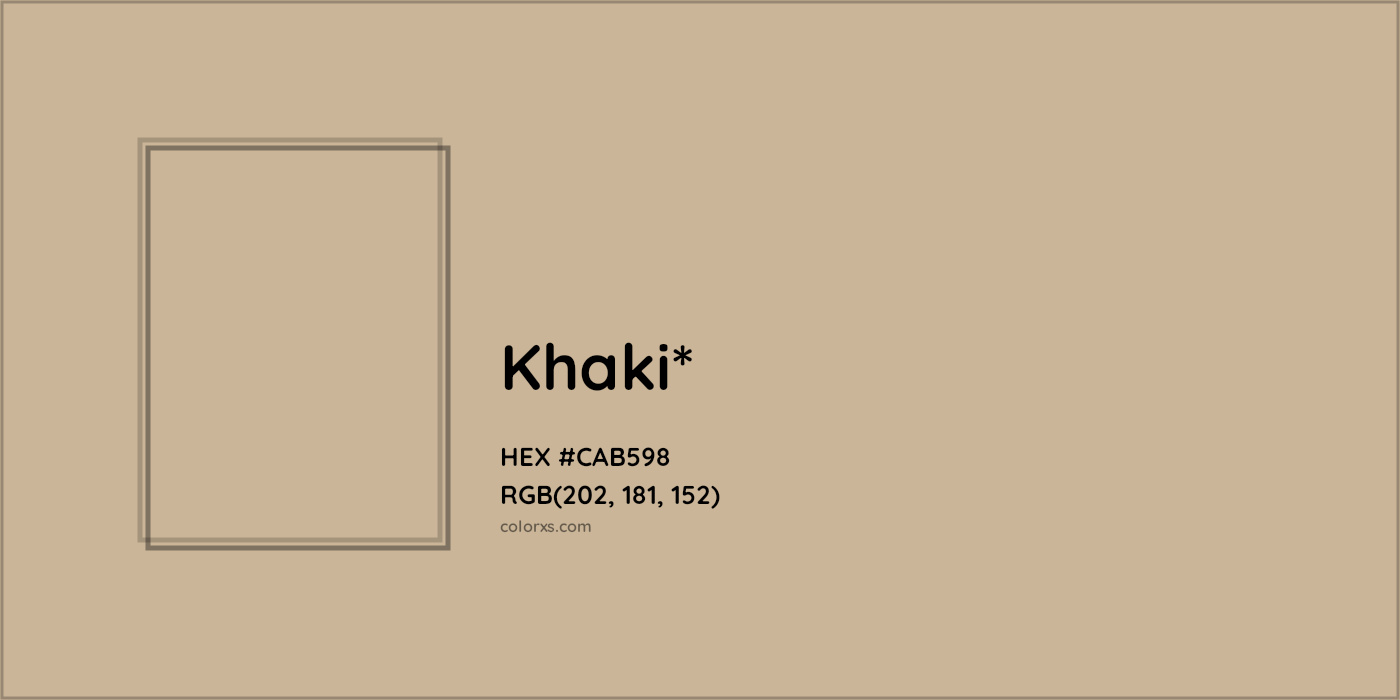 HEX #CAB598 Color Name, Color Code, Palettes, Similar Paints, Images