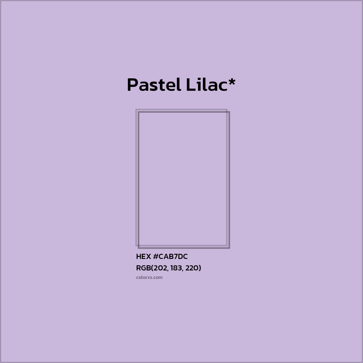 HEX #CAB7DC Color Name, Color Code, Palettes, Similar Paints, Images