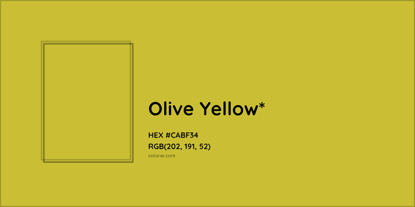 HEX #CABF34 Color Name, Color Code, Palettes, Similar Paints, Images
