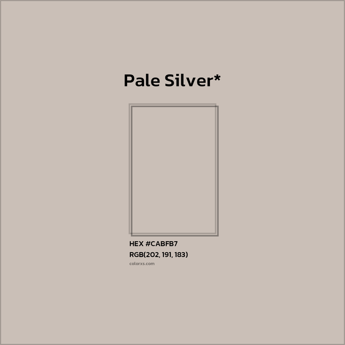 HEX #CABFB7 Color Name, Color Code, Palettes, Similar Paints, Images