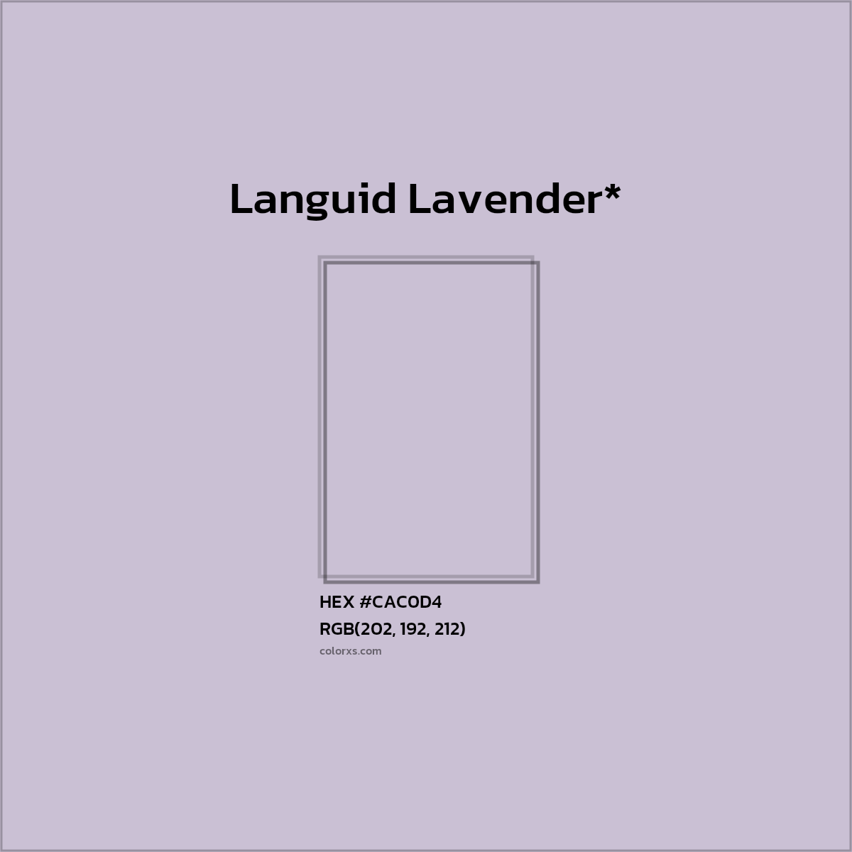 HEX #CAC0D4 Color Name, Color Code, Palettes, Similar Paints, Images