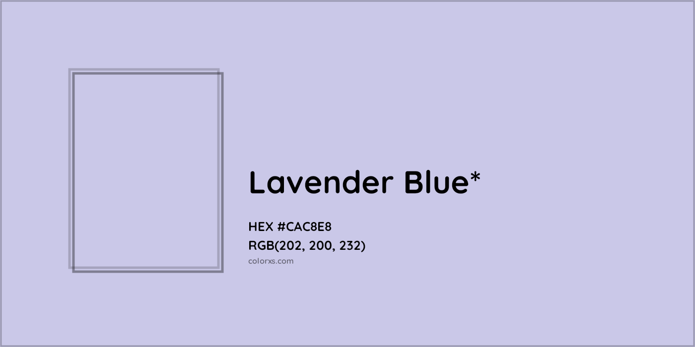 HEX #CAC8E8 Color Name, Color Code, Palettes, Similar Paints, Images