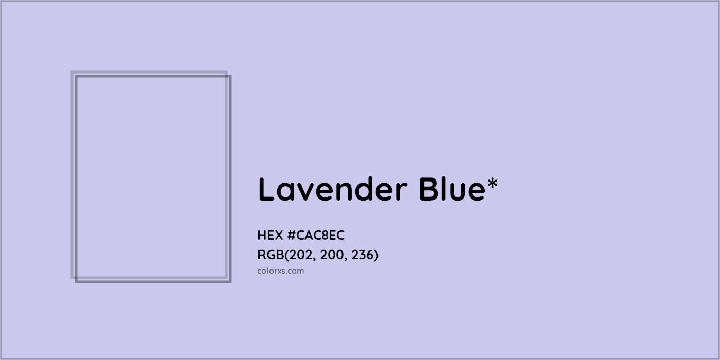 HEX #CAC8EC Color Name, Color Code, Palettes, Similar Paints, Images