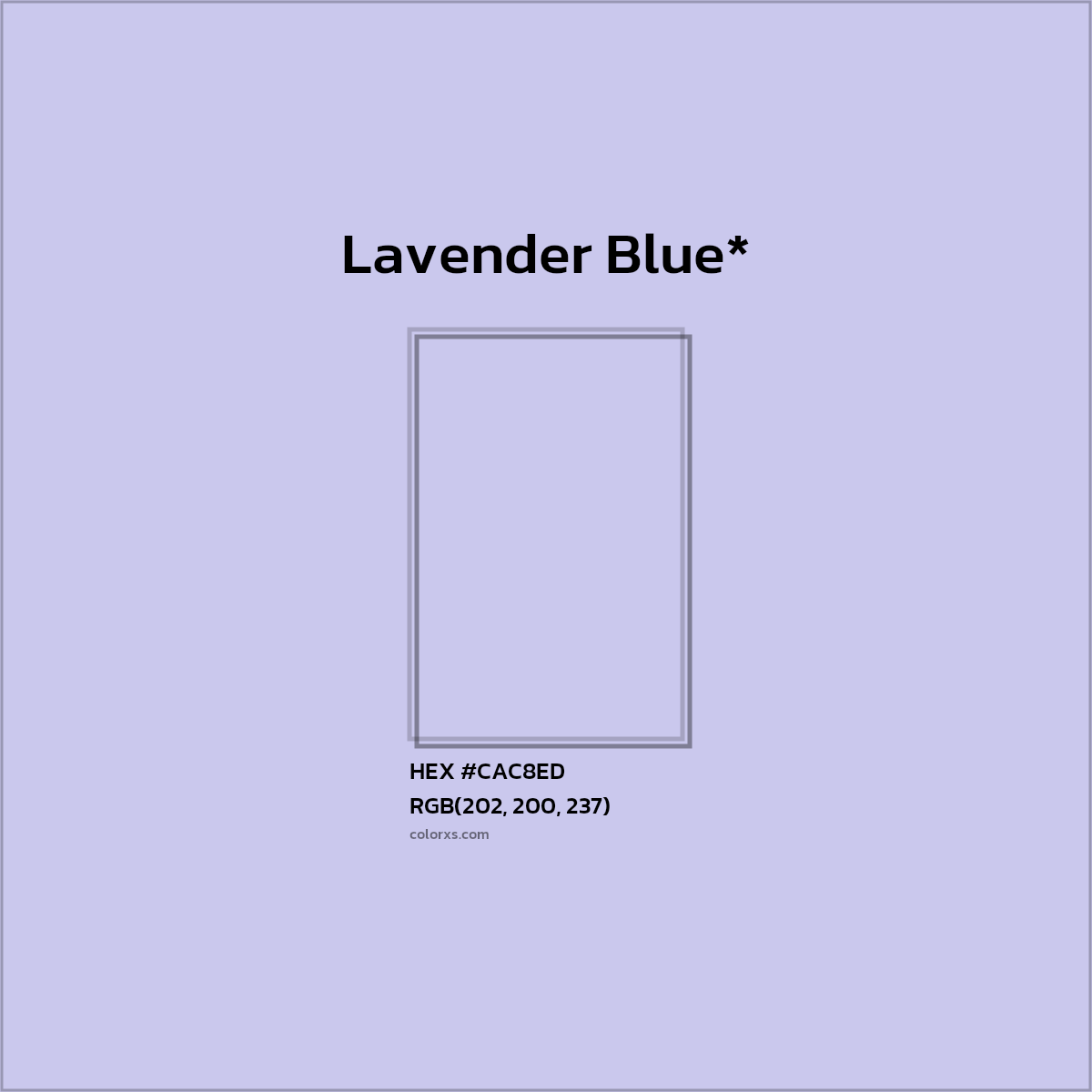 HEX #CAC8ED Color Name, Color Code, Palettes, Similar Paints, Images