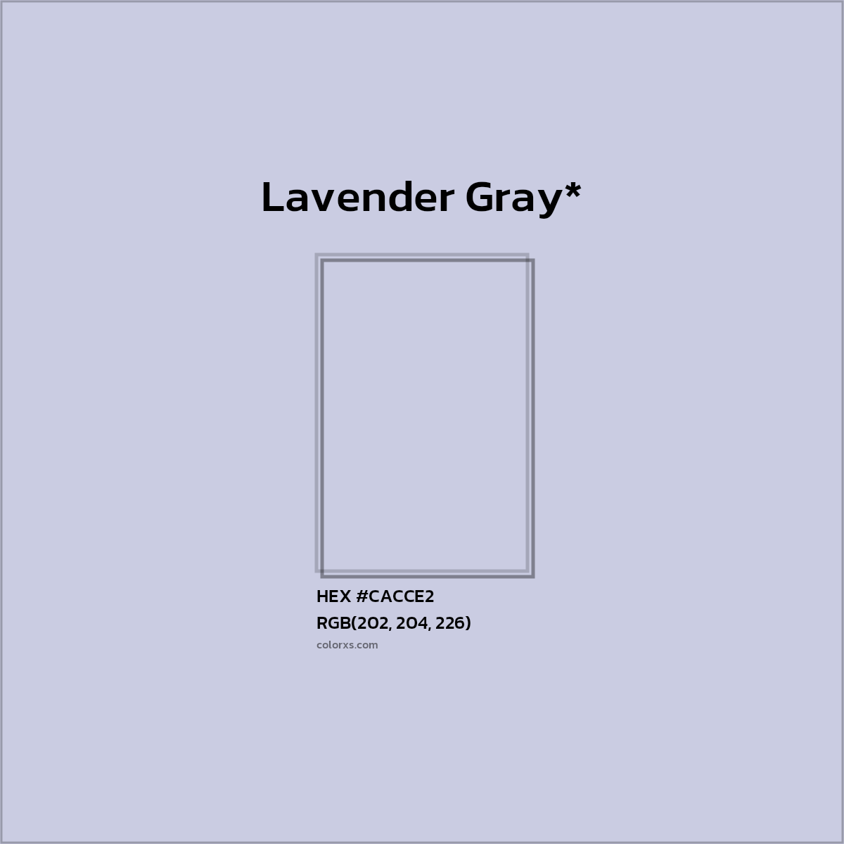 HEX #CACCE2 Color Name, Color Code, Palettes, Similar Paints, Images