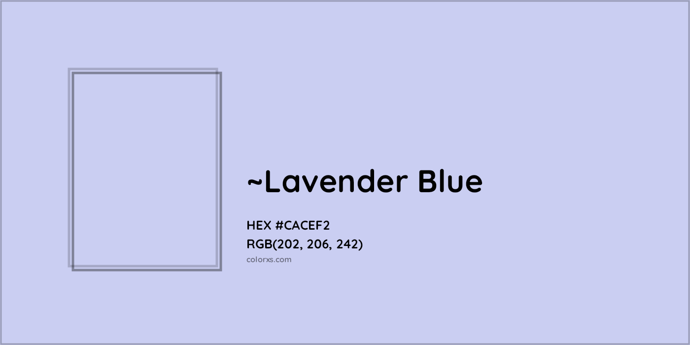 HEX #CACEF2 Color Name, Color Code, Palettes, Similar Paints, Images