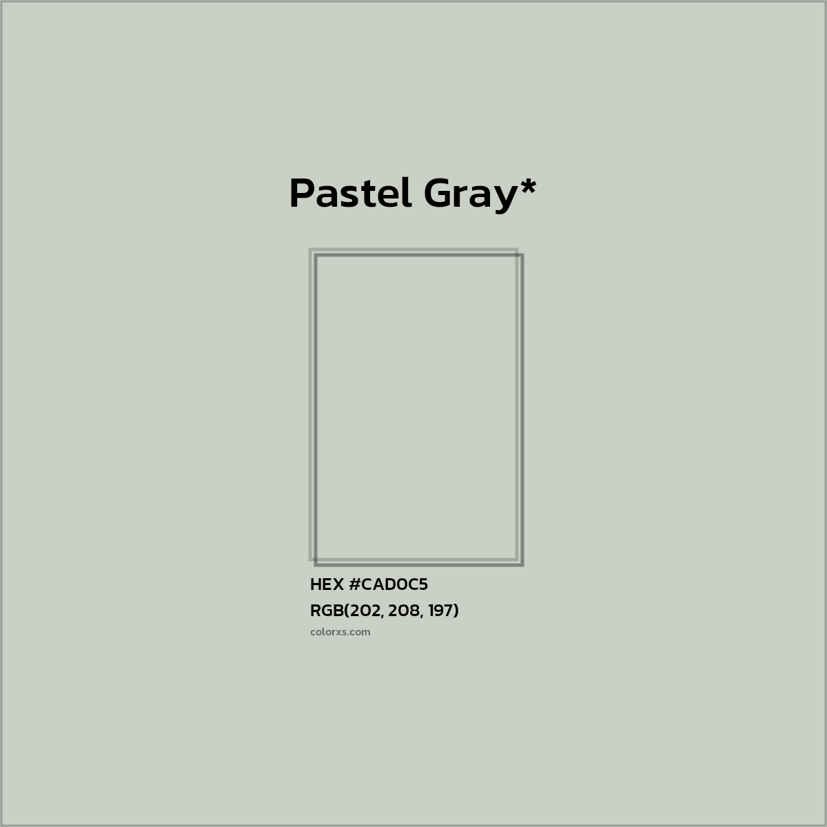 HEX #CAD0C5 Color Name, Color Code, Palettes, Similar Paints, Images