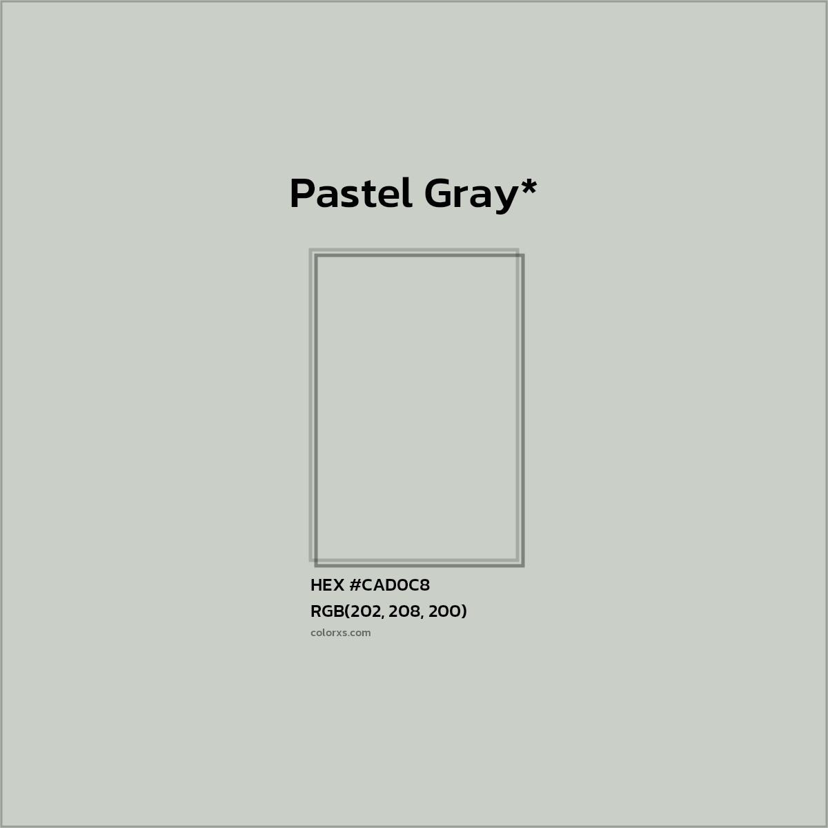 HEX #CAD0C8 Color Name, Color Code, Palettes, Similar Paints, Images