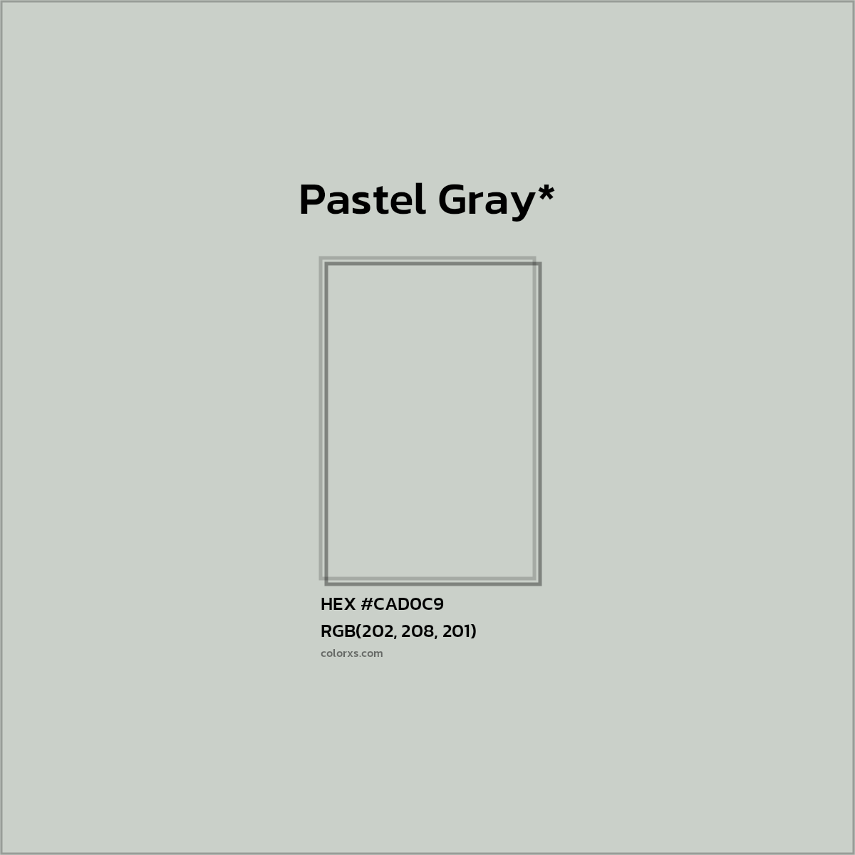 HEX #CAD0C9 Color Name, Color Code, Palettes, Similar Paints, Images