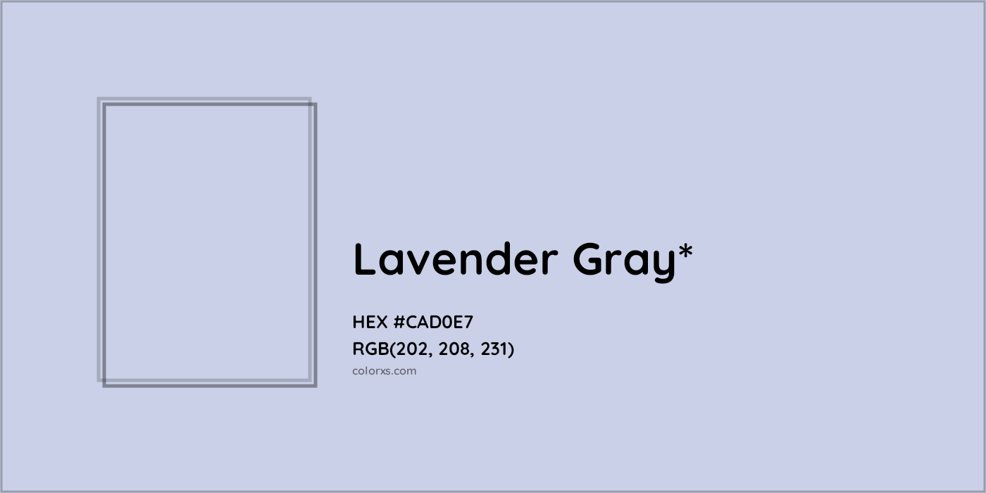 HEX #CAD0E7 Color Name, Color Code, Palettes, Similar Paints, Images