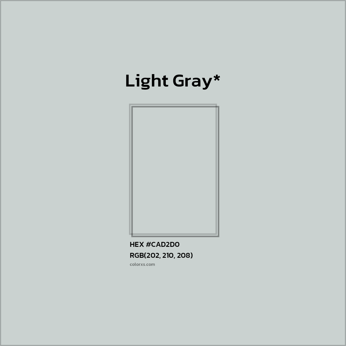 HEX #CAD2D0 Color Name, Color Code, Palettes, Similar Paints, Images