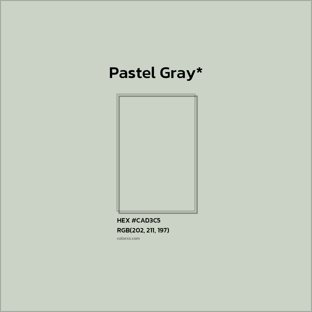 HEX #CAD3C5 Color Name, Color Code, Palettes, Similar Paints, Images