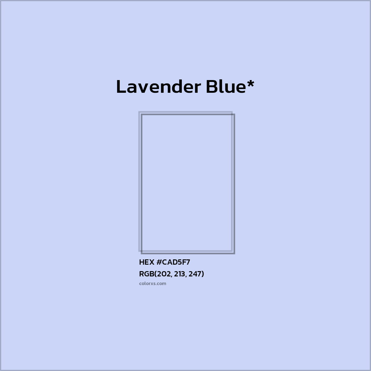 HEX #CAD5F7 Color Name, Color Code, Palettes, Similar Paints, Images