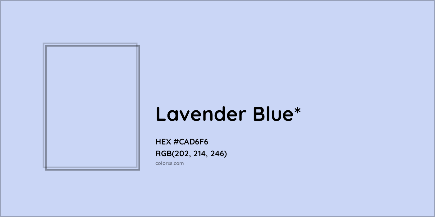 HEX #CAD6F6 Color Name, Color Code, Palettes, Similar Paints, Images