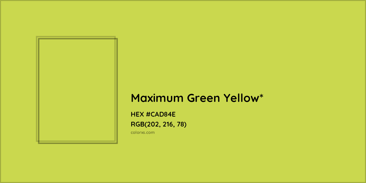 HEX #CAD84E Color Name, Color Code, Palettes, Similar Paints, Images