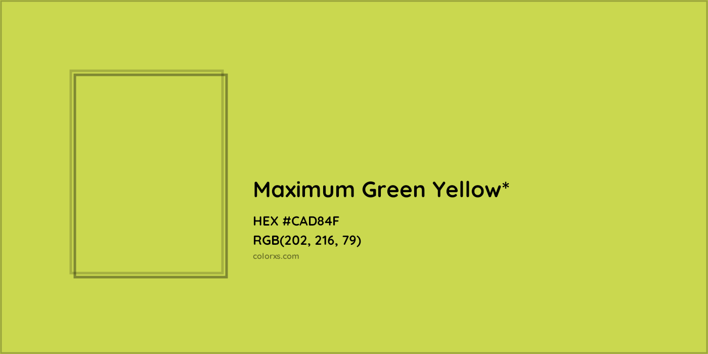 HEX #CAD84F Color Name, Color Code, Palettes, Similar Paints, Images