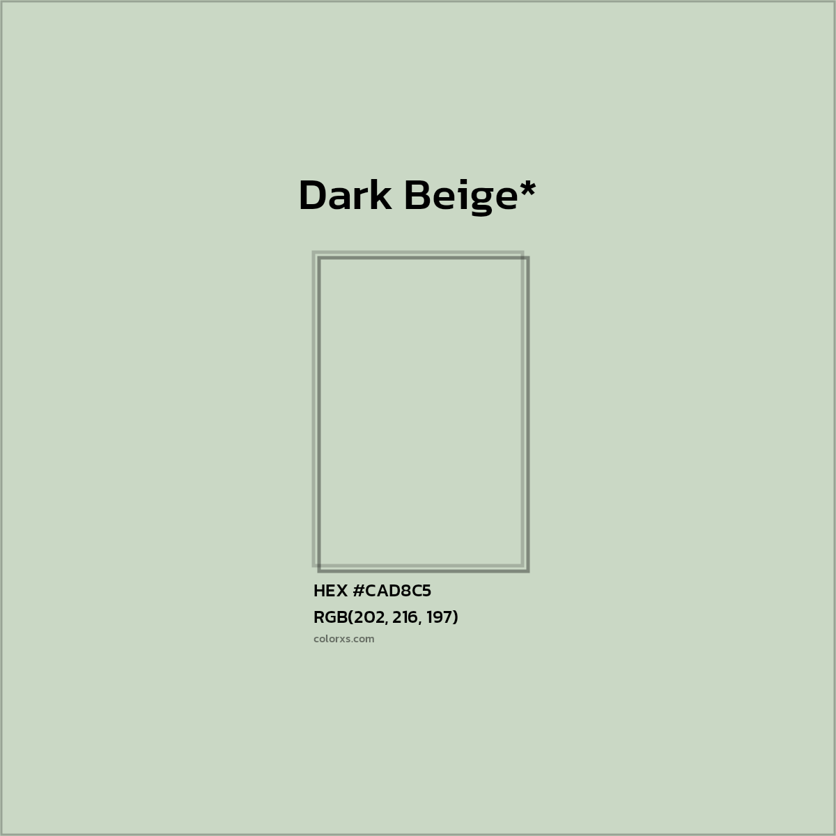 HEX #CAD8C5 Color Name, Color Code, Palettes, Similar Paints, Images