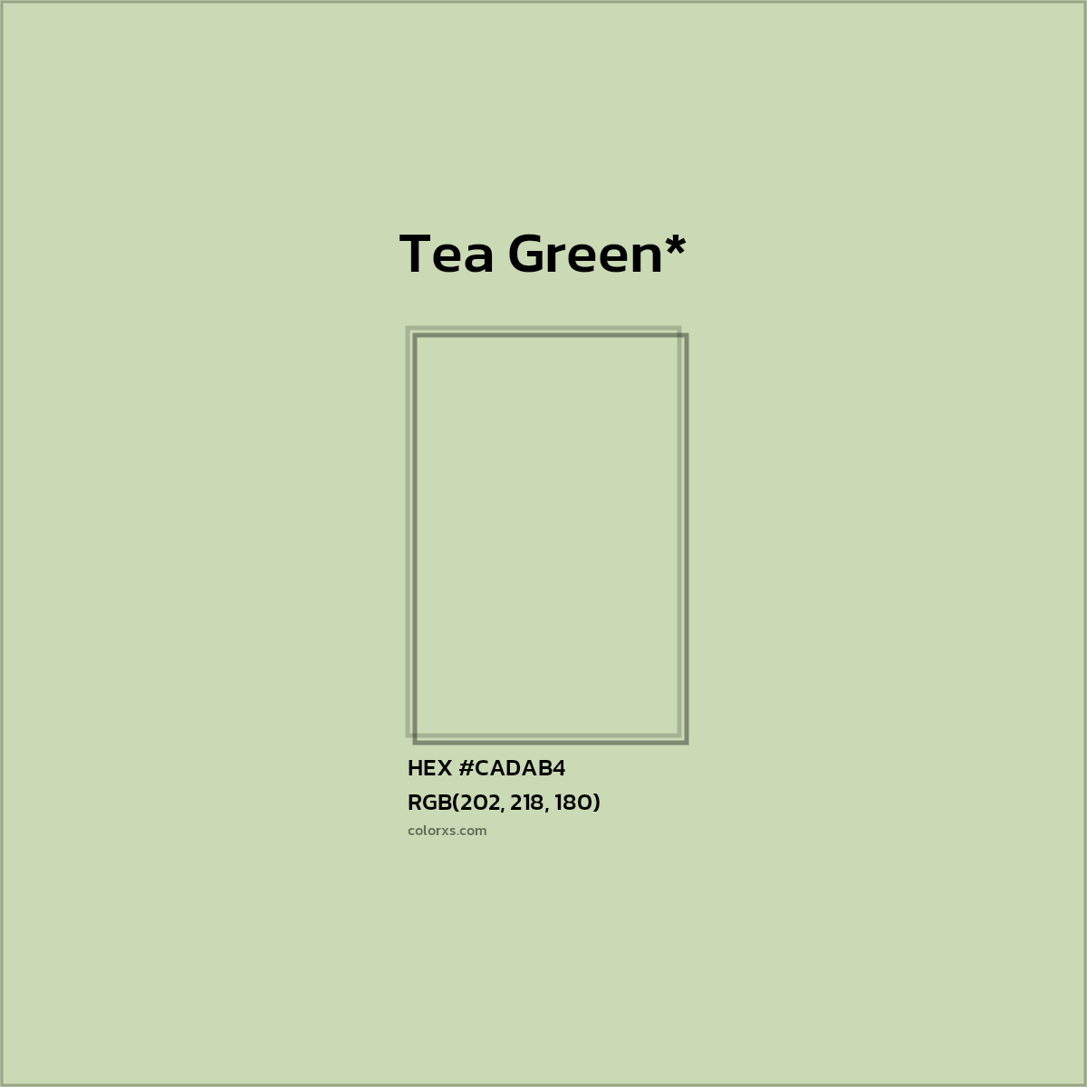 HEX #CADAB4 Color Name, Color Code, Palettes, Similar Paints, Images