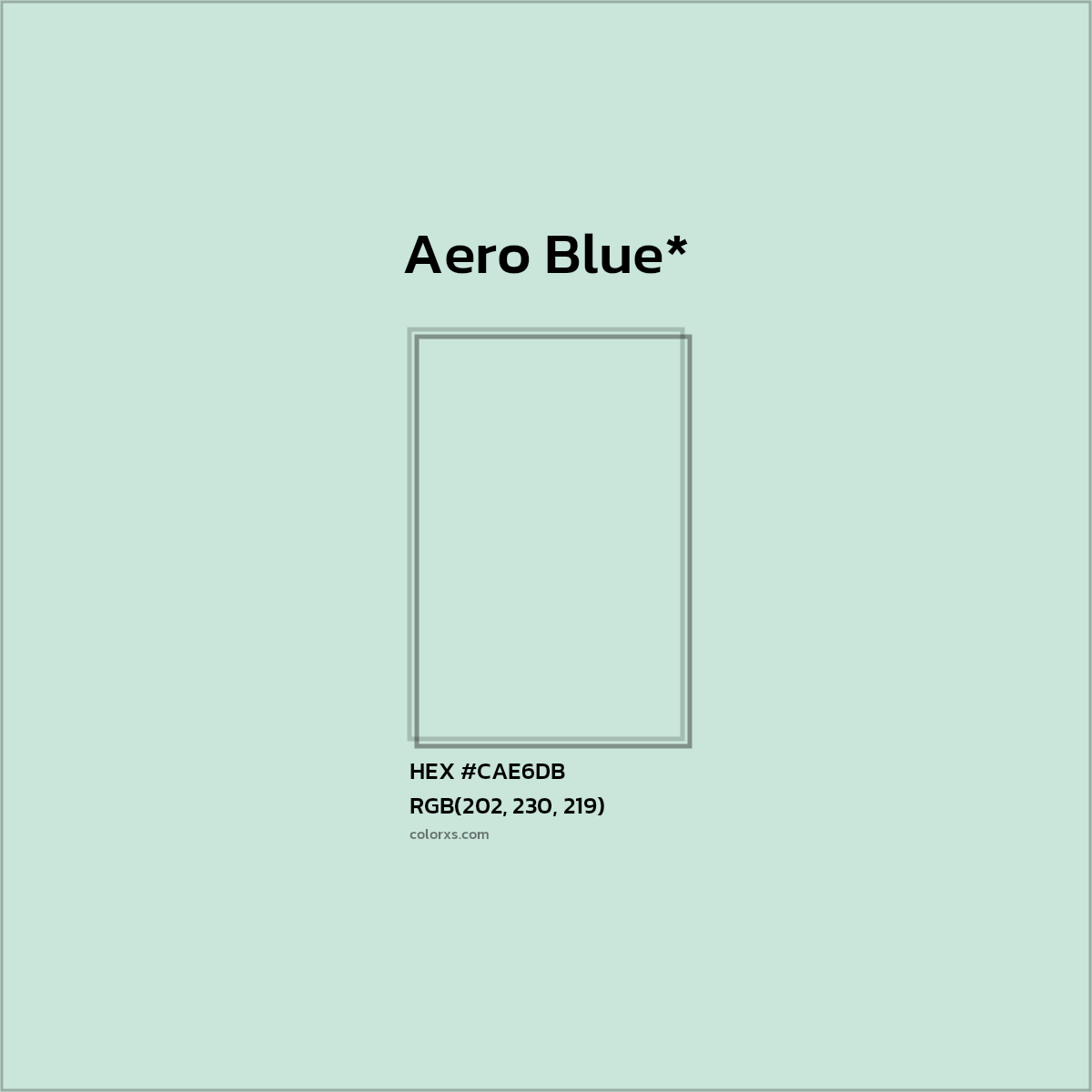 HEX #CAE6DB Color Name, Color Code, Palettes, Similar Paints, Images
