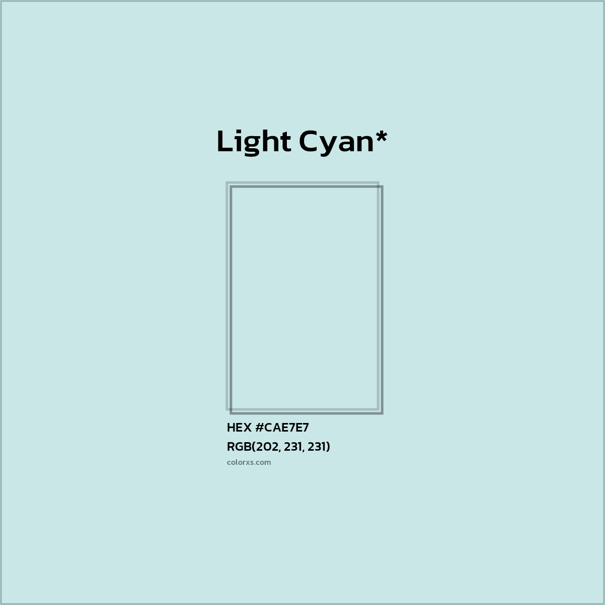 HEX #CAE7E7 Color Name, Color Code, Palettes, Similar Paints, Images