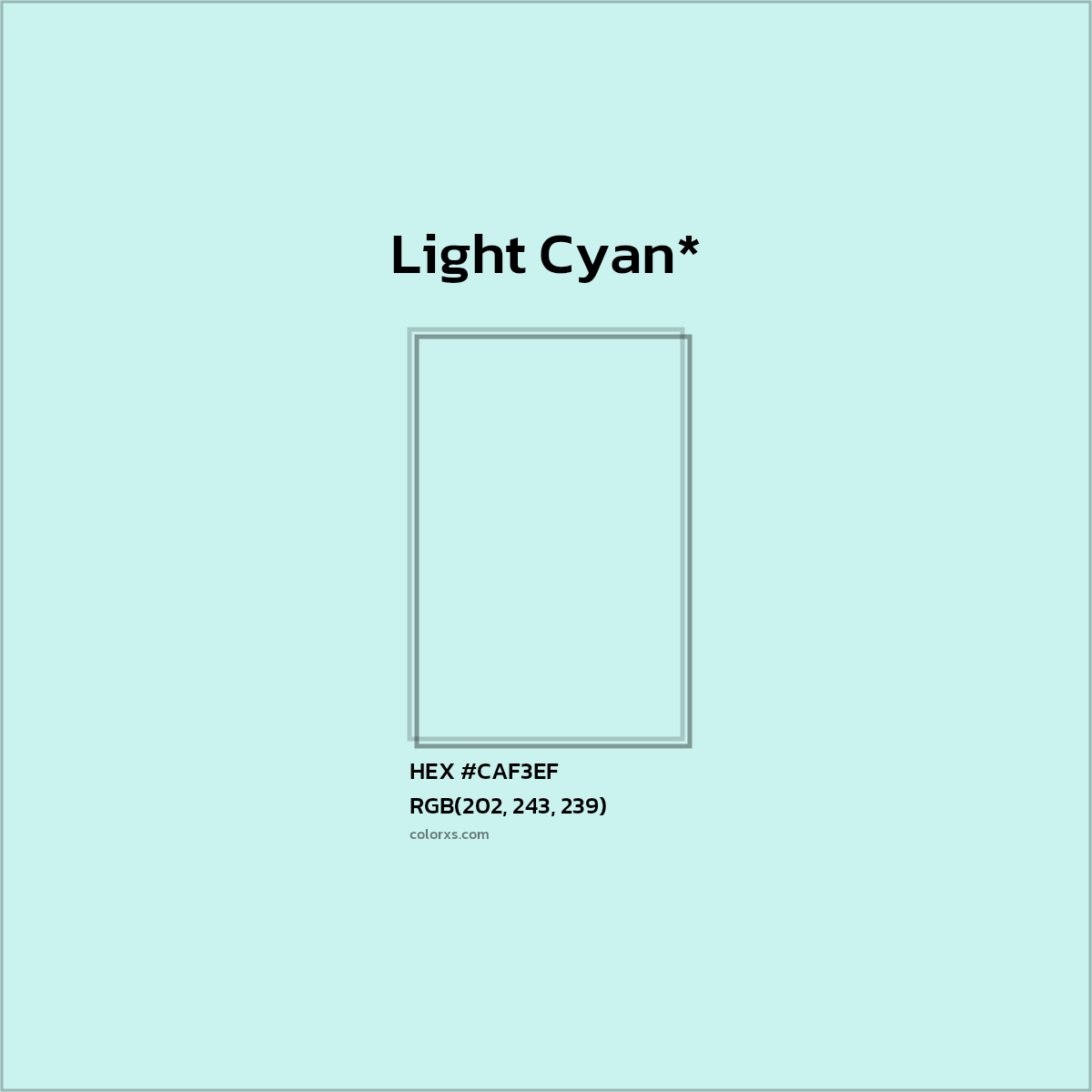 HEX #CAF3EF Color Name, Color Code, Palettes, Similar Paints, Images