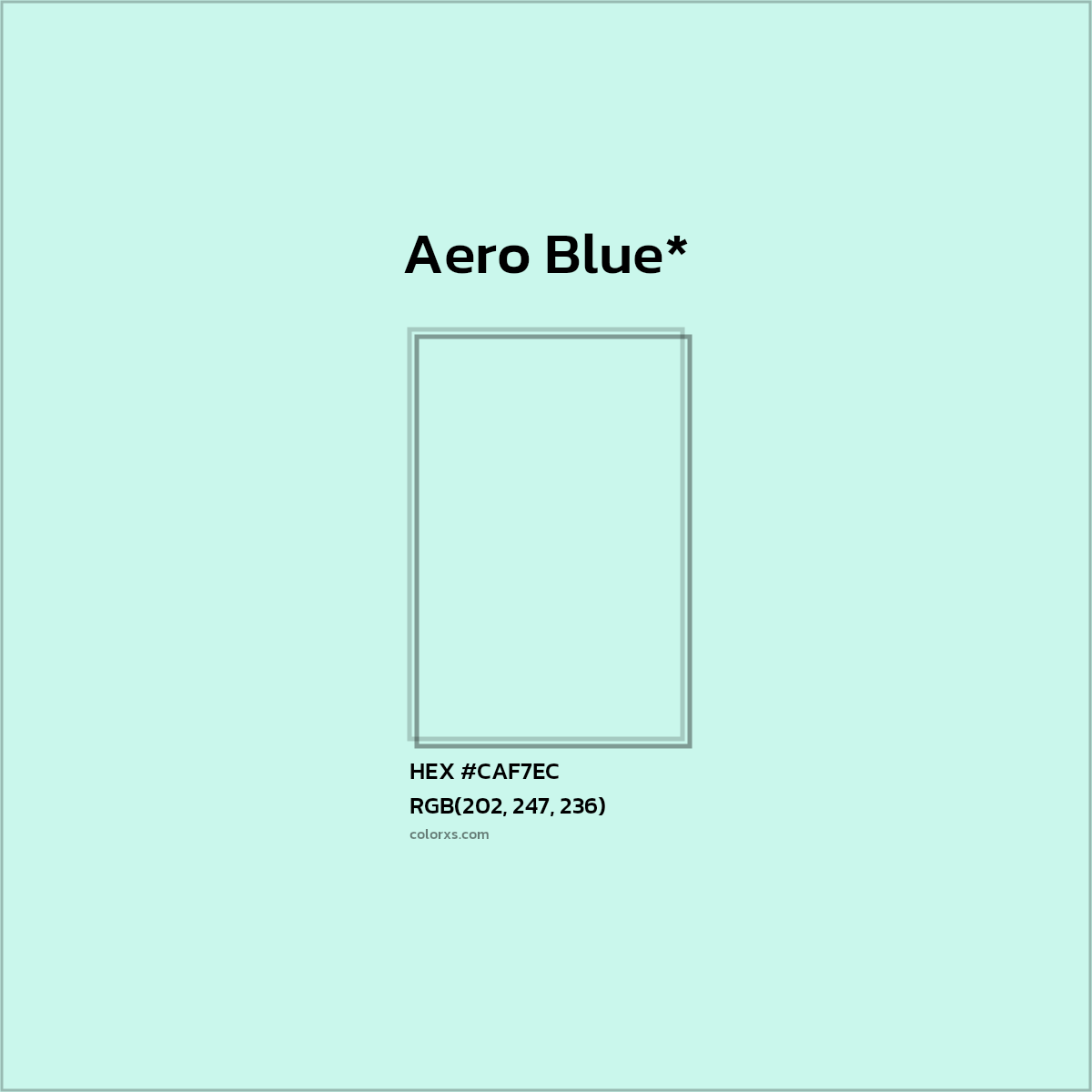 HEX #CAF7EC Color Name, Color Code, Palettes, Similar Paints, Images