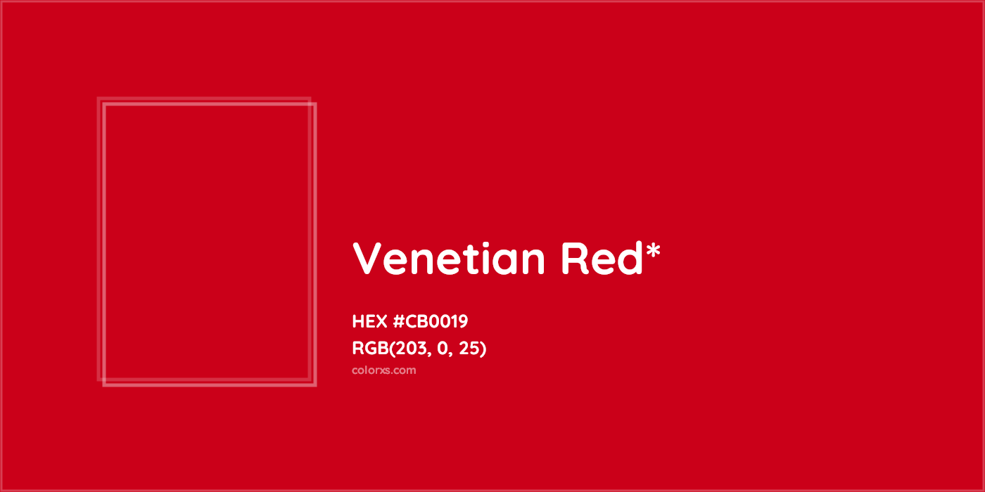 HEX #CB0019 Color Name, Color Code, Palettes, Similar Paints, Images