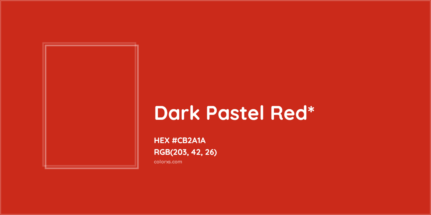 HEX #CB2A1A Color Name, Color Code, Palettes, Similar Paints, Images