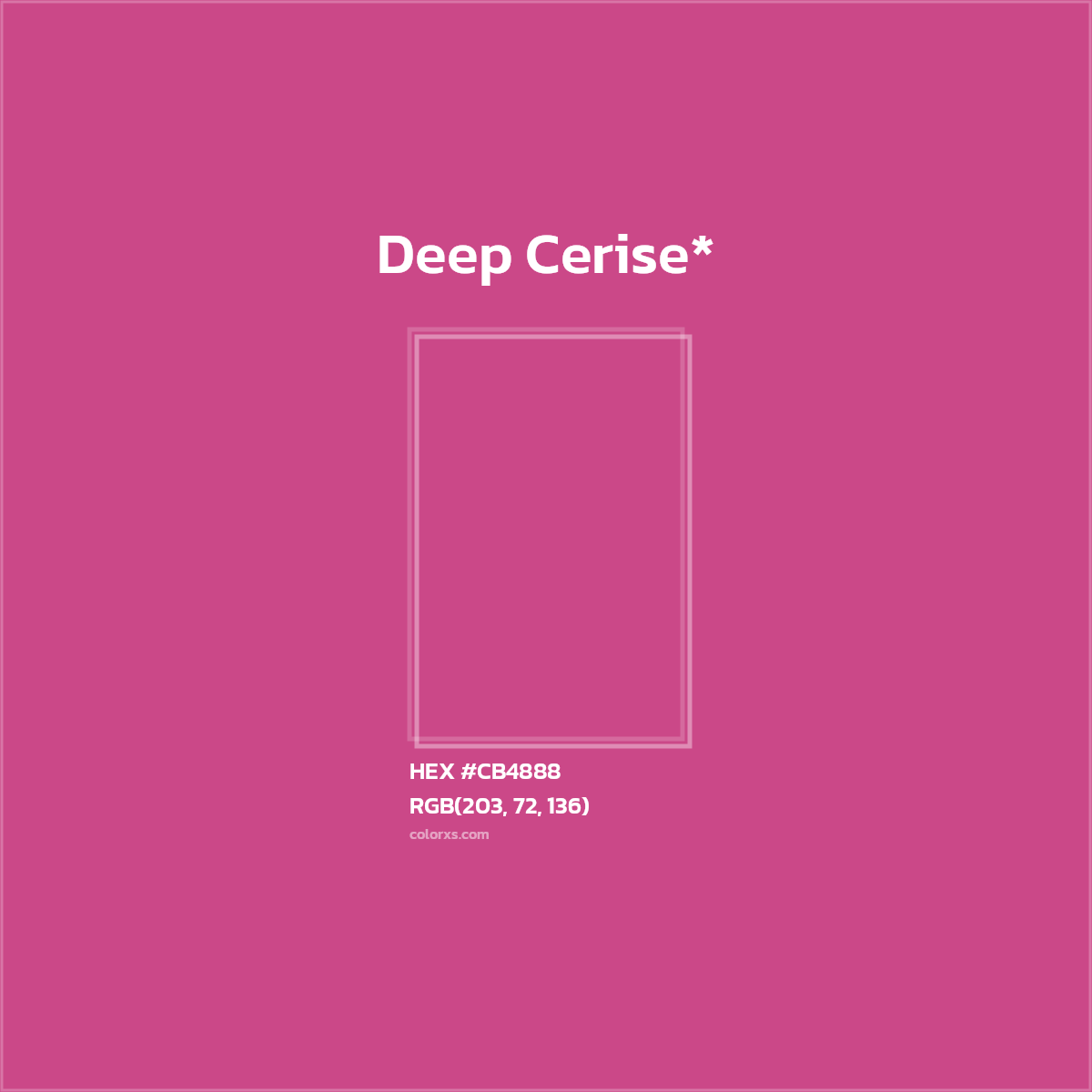 HEX #CB4888 Color Name, Color Code, Palettes, Similar Paints, Images