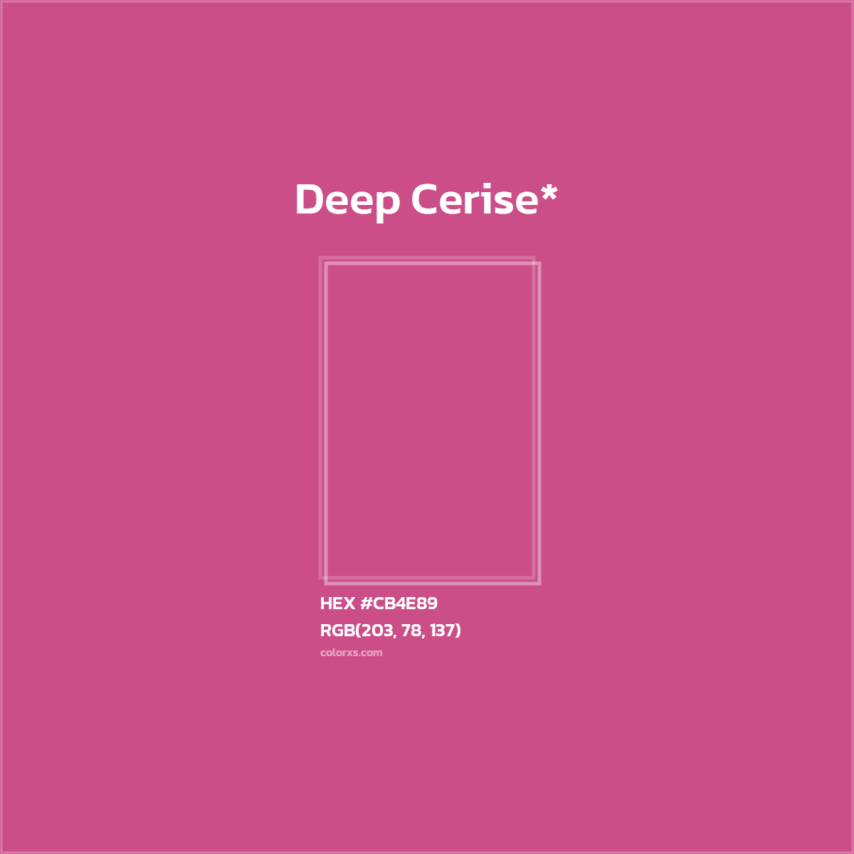 HEX #CB4E89 Color Name, Color Code, Palettes, Similar Paints, Images