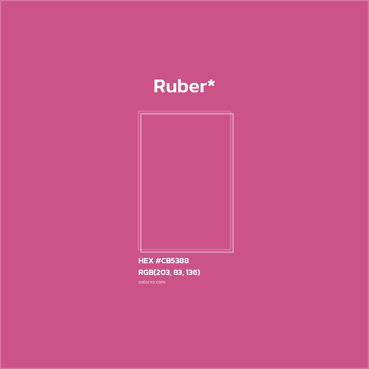 HEX #CB5388 Color Name, Color Code, Palettes, Similar Paints, Images